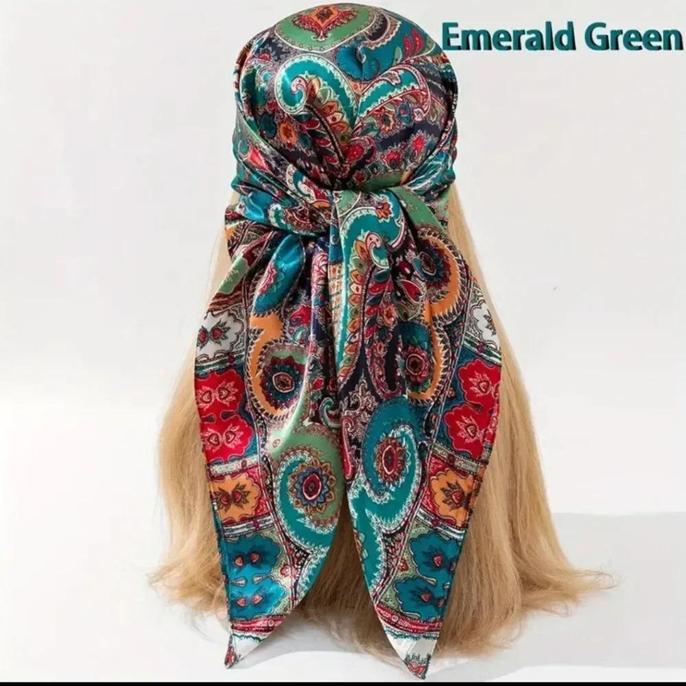 turquoise paisley scarf shawl